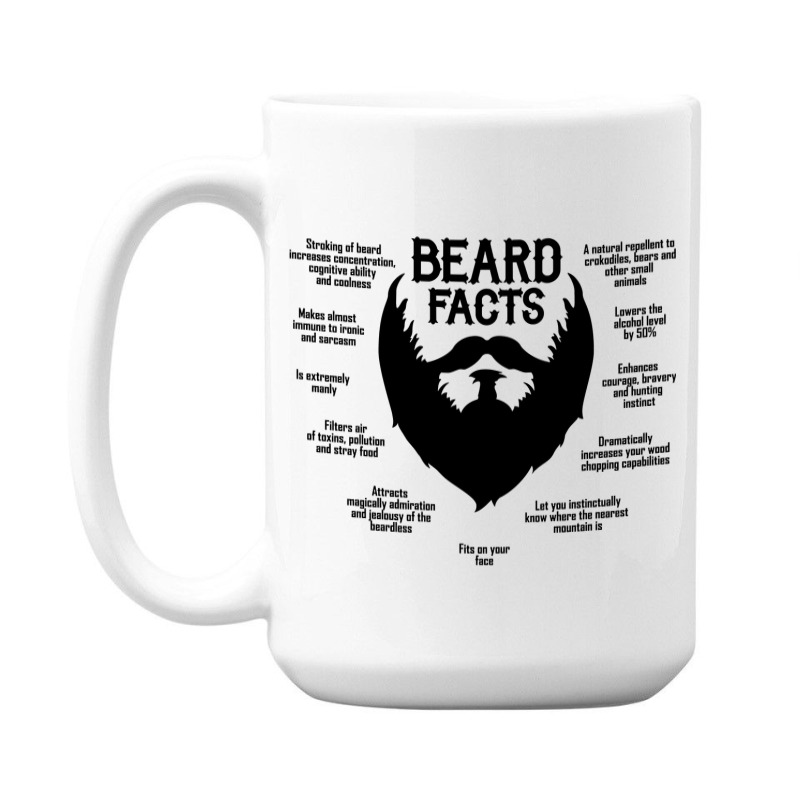 Beard Facts (black) 15 Oz Coffee Mug | Artistshot