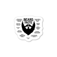 Beard Facts (black) Sticker | Artistshot