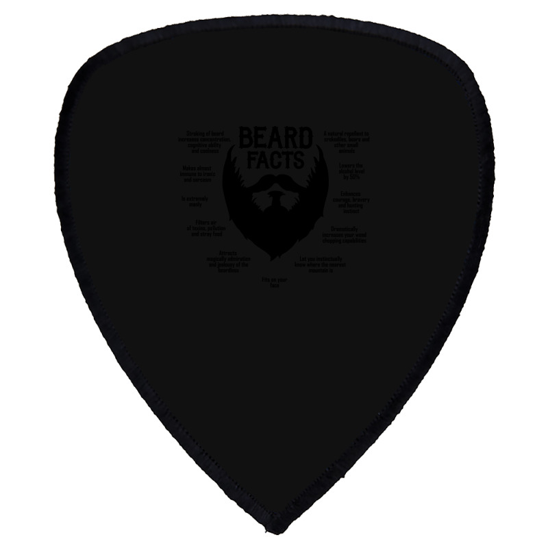 Beard Facts (black) Shield S Patch | Artistshot