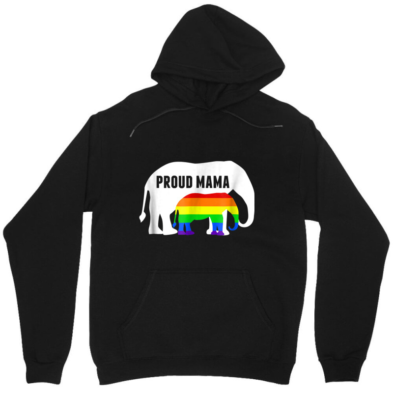 Proud Lgbt Mama Rainbow Elephant   Gay Pride Mom Unisex Hoodie | Artistshot