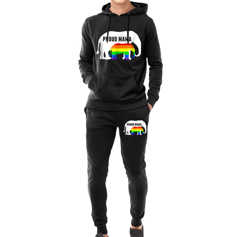 Proud Lgbt Mama Rainbow Elephant   Gay Pride Mom Hoodie & Jogger Set | Artistshot