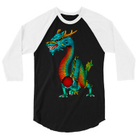 Colorful Chinese Dragon-bzxqh 3/4 Sleeve Shirt | Artistshot