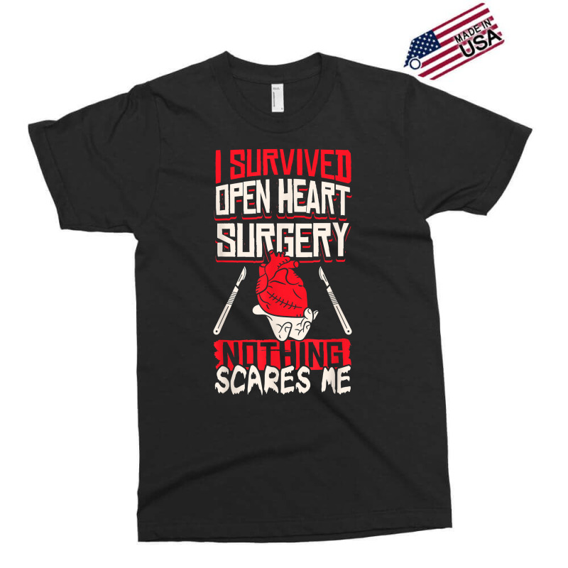 Open Heart Surgery Bypass Awareness Heart I Survived Open T Shirt Exclusive T-shirt | Artistshot