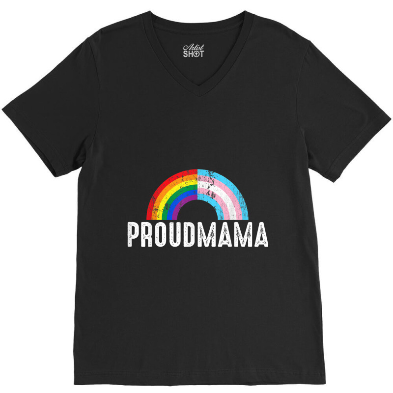 Proudmama Rainbow Lgbt V-neck Tee | Artistshot