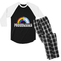 Proudmama Rainbow Lgbt Men's 3/4 Sleeve Pajama Set | Artistshot