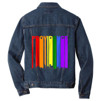 Providence Rhode Island Skyline Rainbow Lgbt Gay Pride Shirt Men Denim Jacket | Artistshot