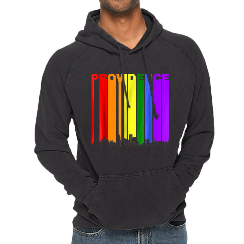 Providence Rhode Island Skyline Rainbow Lgbt Gay Pride Shirt Vintage Hoodie by KEVINHAVEZ | Artistshot