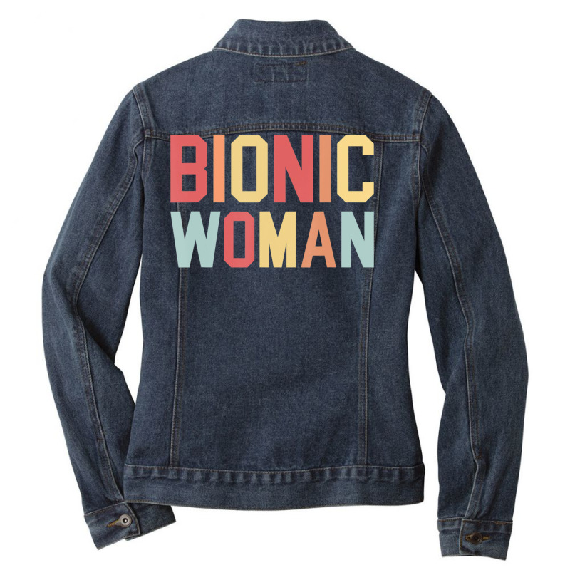 Bionic Woman Injury Accident Broken Hip Leg Arm Surgery Ladies Denim Jacket by Min05 | Artistshot