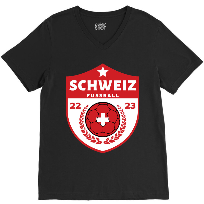 Schweiz Fussball V-neck Tee | Artistshot