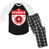 Schweiz Fussball Men's 3/4 Sleeve Pajama Set | Artistshot