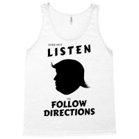 Does Not Listen Or Follow Directions Trump Silhouette Active Tank Top | Artistshot