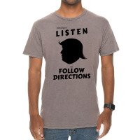 Does Not Listen Or Follow Directions Trump Silhouette Active Vintage T-shirt | Artistshot