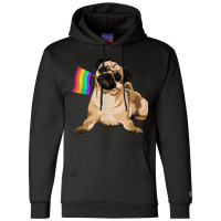 Pug Dog Rainbow Flag Lgbt T Shirt Gay Pride Champion Hoodie | Artistshot