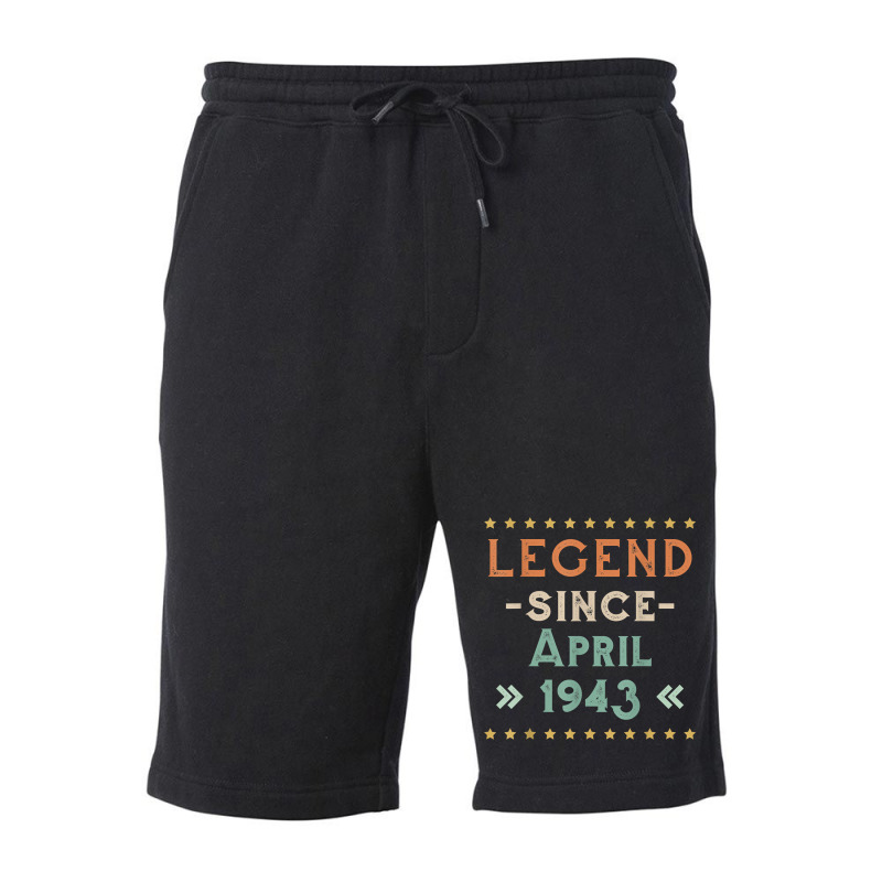 Vintage Legend Since April 1943 Birthday Men Women T Shirt Fleece Short | Artistshot