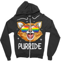 Purride Cat Gay Pride Lgbt Rainbow Flag T Shirt Sunglasses Zipper Hoodie | Artistshot