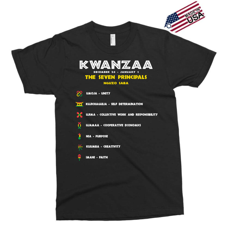 Seven Principles Of Kwanzaa   African American Celebration Pullover Ho Exclusive T-shirt by adam.troare | Artistshot