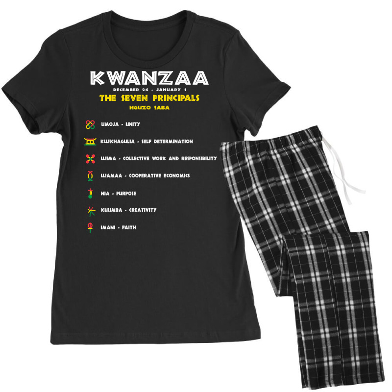 Seven Principles Of Kwanzaa   African American Celebration Sweatshirt Women's Pajamas Set by adam.troare | Artistshot