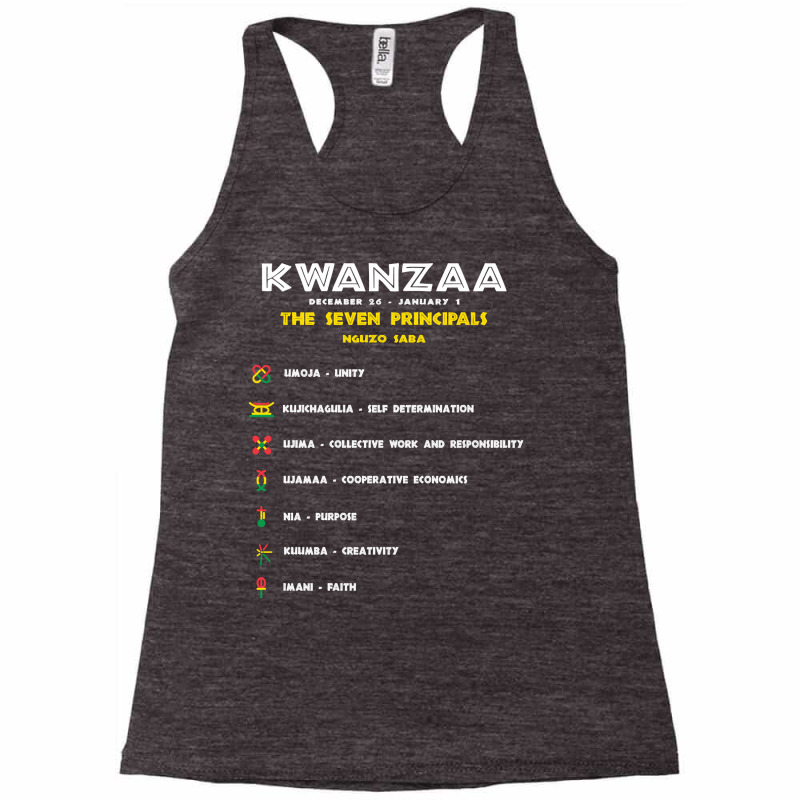 Seven Principles Of Kwanzaa   African American Celebration Sweatshirt Racerback Tank by adam.troare | Artistshot