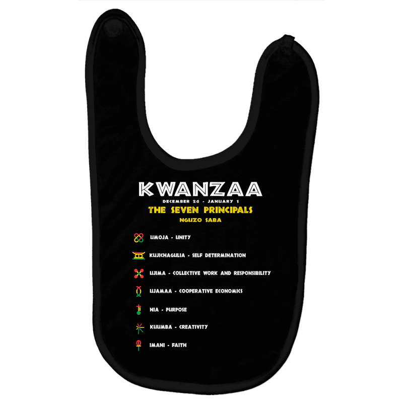 Seven Principles Of Kwanzaa   African American Celebration Sweatshirt Baby Bibs by adam.troare | Artistshot