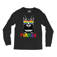 Purride  Lgbt Gay Pride Cat Lover Kitty Long Sleeve Shirts | Artistshot