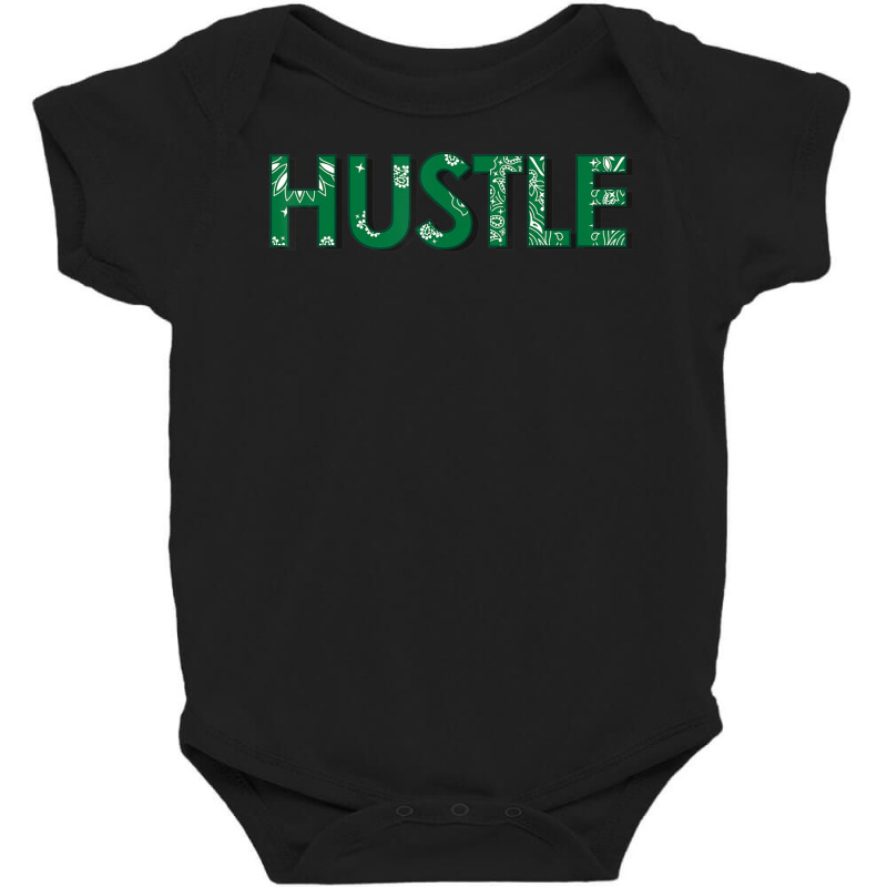 Calidesign Green Bandana Print Hustle Baby Bodysuit | Artistshot