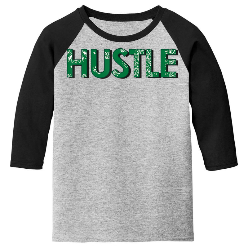 Calidesign Green Bandana Print Hustle Youth 3/4 Sleeve | Artistshot