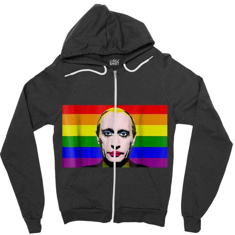 Putin Gay Clown Meme Zipper Hoodie | Artistshot