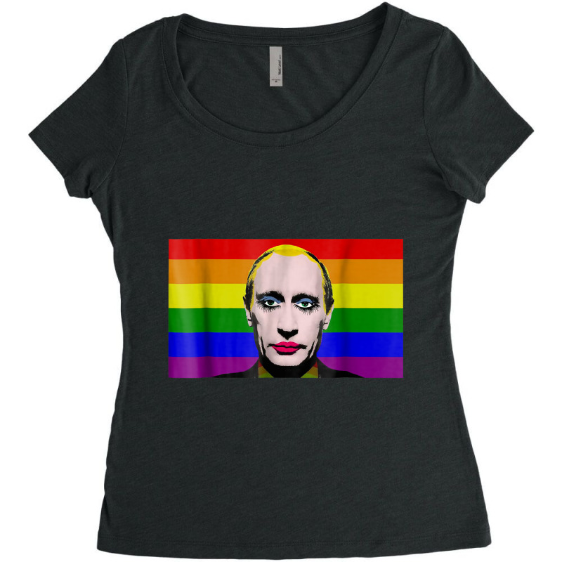 Putin Gay Clown Meme Women's Triblend Scoop T-shirt by KEVINHAVEZ | Artistshot