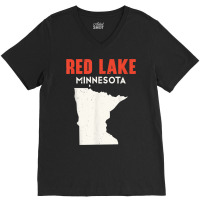 Red Lake Minnesota Usa State America Travel Minnesotan T Shirt V-neck Tee | Artistshot