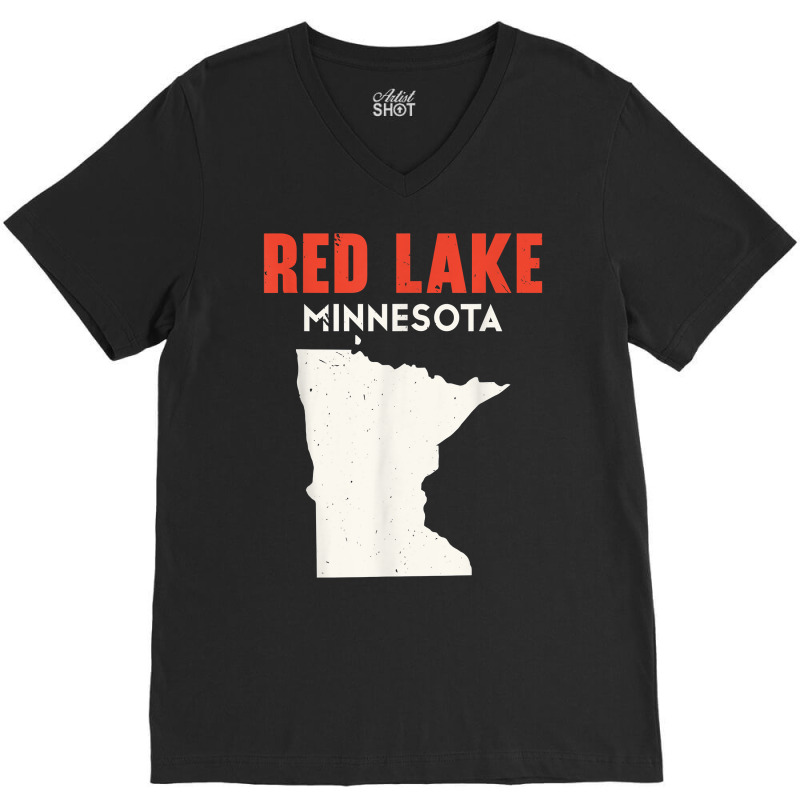 Red Lake Minnesota Usa State America Travel Minnesotan T Shirt V-neck Tee | Artistshot