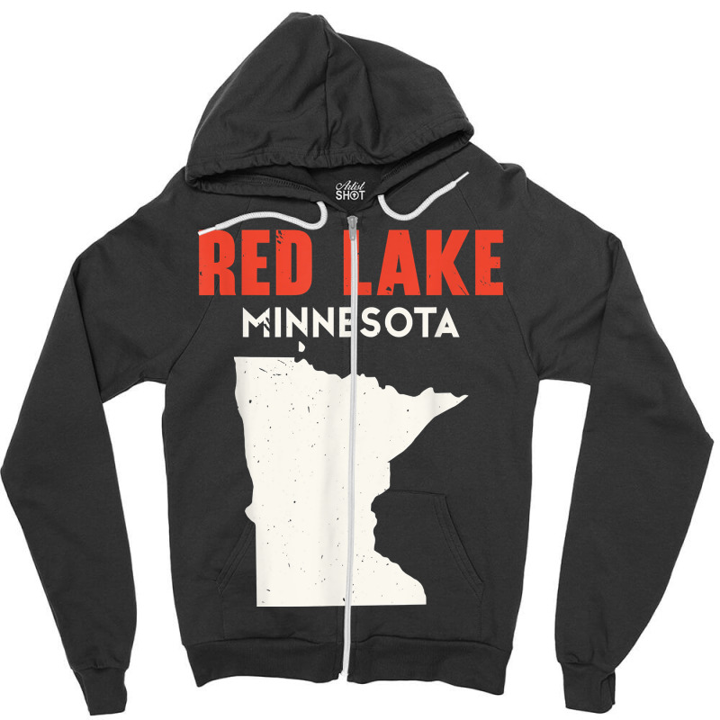 Red Lake Minnesota Usa State America Travel Minnesotan T Shirt Zipper Hoodie | Artistshot