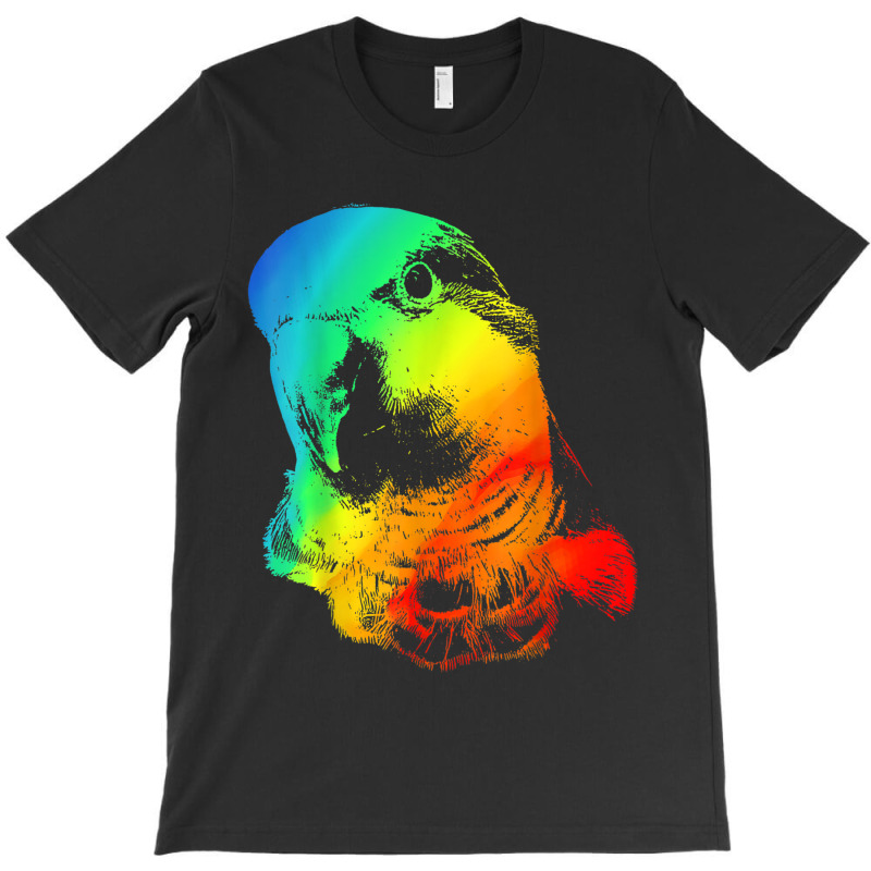 Quaker Parrot Colorful Rainbow Retro T-shirt | Artistshot