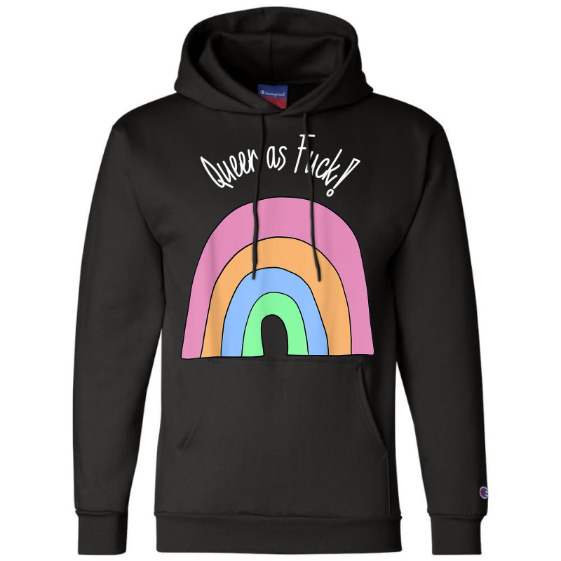 Queer As Fuck Queer Af Lgbtq Funny Pride Champion Hoodie | Artistshot