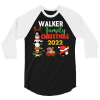 Walker Family Name Gift   Walker Family Christmas T Shirt 3/4 Sleeve Shirt | Artistshot