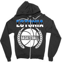 Proud Estonia Basketball Fans Jersey   Estonian Flag Baller T Shirt Zipper Hoodie | Artistshot