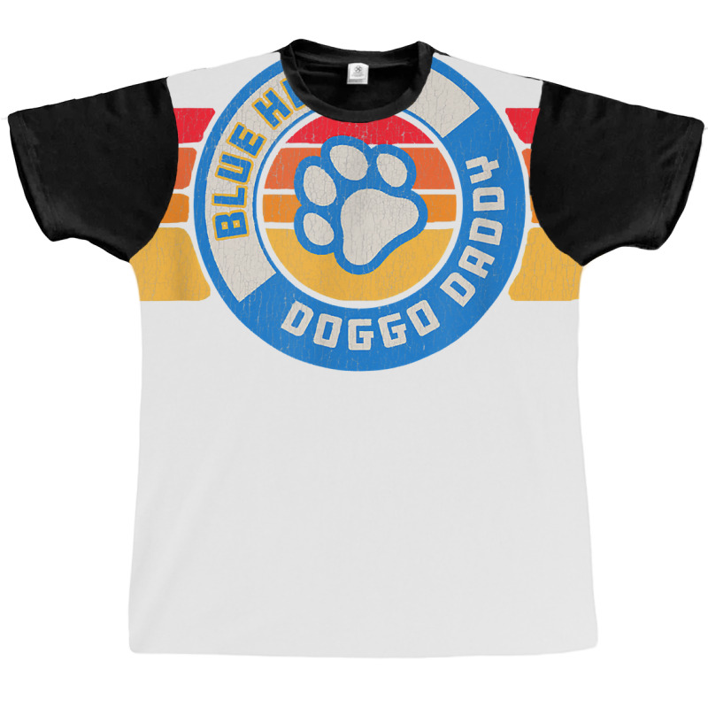 Retro Blue Heeler Doggo Daddy 80s Vintage Dog Dad T Shirt Graphic T-shirt | Artistshot