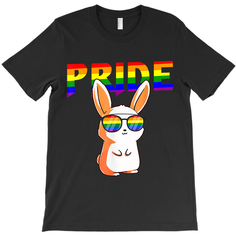 Rabbit Rainbow Flag Sunglasses Gay Pride Lgbt  Gifts T-shirt | Artistshot