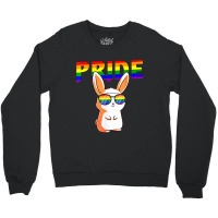 Rabbit Rainbow Flag Sunglasses Gay Pride Lgbt  Gifts Crewneck Sweatshirt | Artistshot