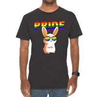 Rabbit Rainbow Flag Sunglasses Gay Pride Lgbt  Gifts Vintage T-shirt | Artistshot