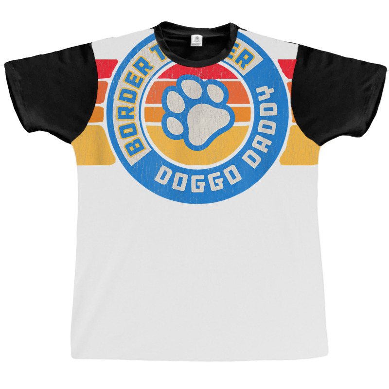 Retro Border Terrier Doggo Daddy 80s Vintage Dog Dad T Shirt Graphic T-shirt | Artistshot