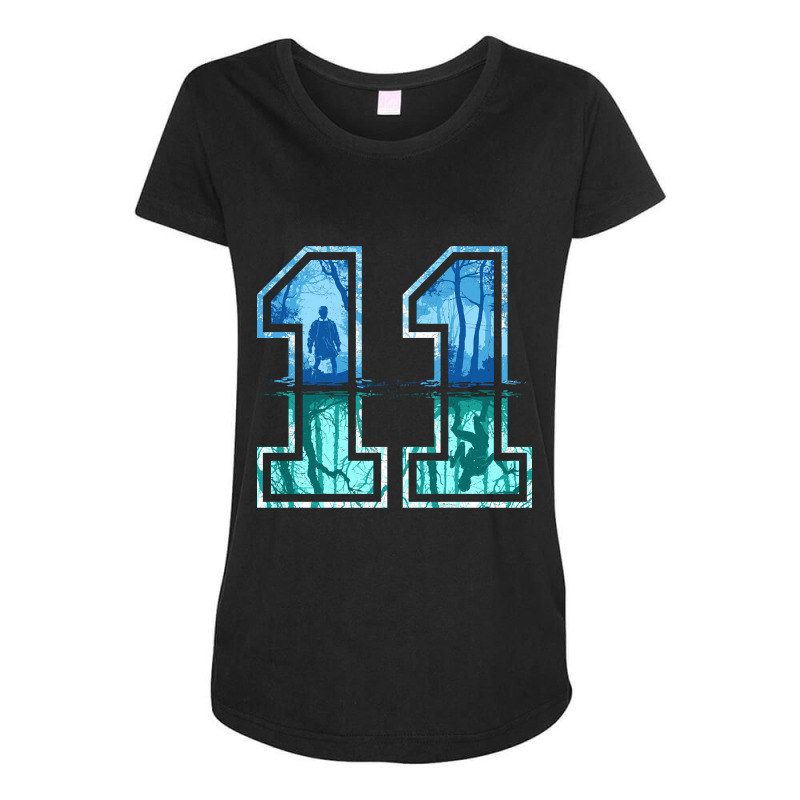 Strange Number 11 (blue) Maternity Scoop Neck T-shirt by Irene West | Artistshot