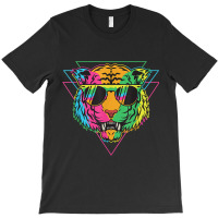 Radical Vintage Styled Rainbow Tiger Men Women 001 T-shirt | Artistshot