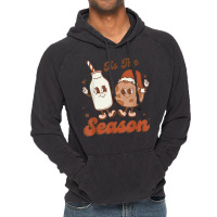 Retro Tis The Season Cookie And Milk Family Christmas T Shirt Vintage Hoodie | Artistshot