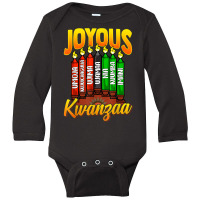 Joyous Kwanzaa Kinara Candles Ombre 7 Principles T Shirt Long Sleeve Baby Bodysuit | Artistshot