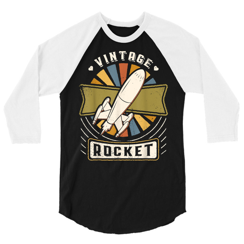 Rocket Vintage Classic Retro Love T Shirt 3/4 Sleeve Shirt | Artistshot