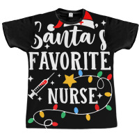 Santa's Favorite Nurse Christmas Lights Pajamas Boys Girls T Shirt Graphic T-shirt | Artistshot