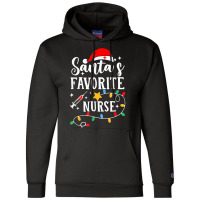 Santa's Favorite Nurse Christmas Lights Pajamas Boys Girls T Shirt Champion Hoodie | Artistshot