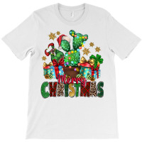 Western Christmas Cactus Leopard Merry Christmas T Shirt T-shirt | Artistshot