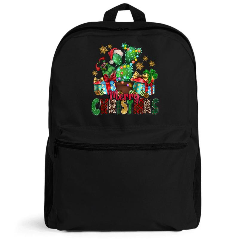 Western Christmas Cactus Leopard Merry Christmas T Shirt Backpack | Artistshot