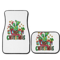 Western Christmas Cactus Leopard Merry Christmas T Shirt Full Set Car Mats | Artistshot